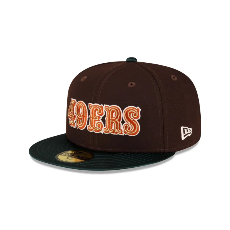 Just Caps Green Satin San Francisco 49ers 59FIFTY Fitted Hat sold by New Era