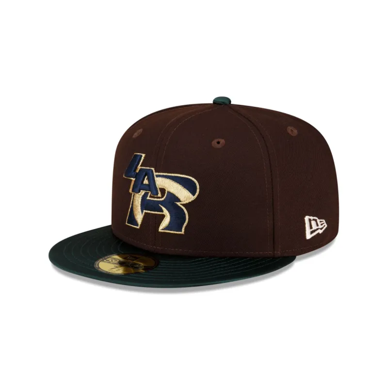 Just Caps Green Satin Los Angeles Rams 59FIFTY Fitted Hat sold by New Era