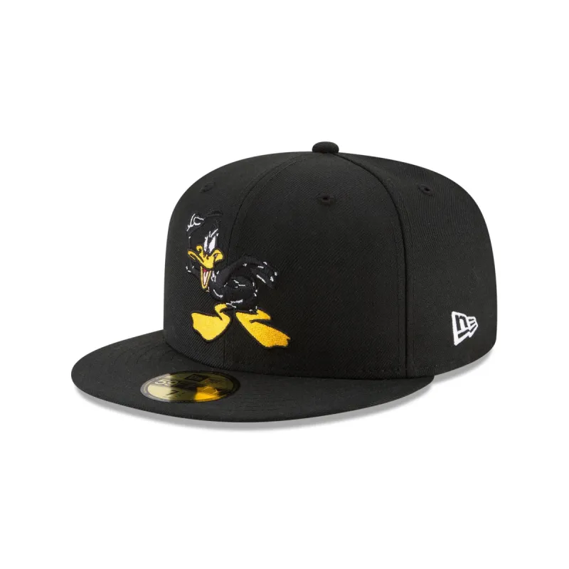 Looney Tunes Daffy Duck Black 59FIFTY Fitted Hat sold by New Era