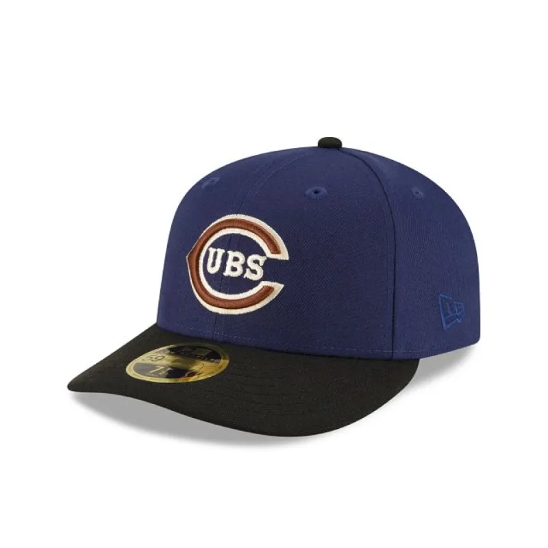 Chicago Cubs Navy Low Profile 59FIFTY Fitted Hat sold by New Era
