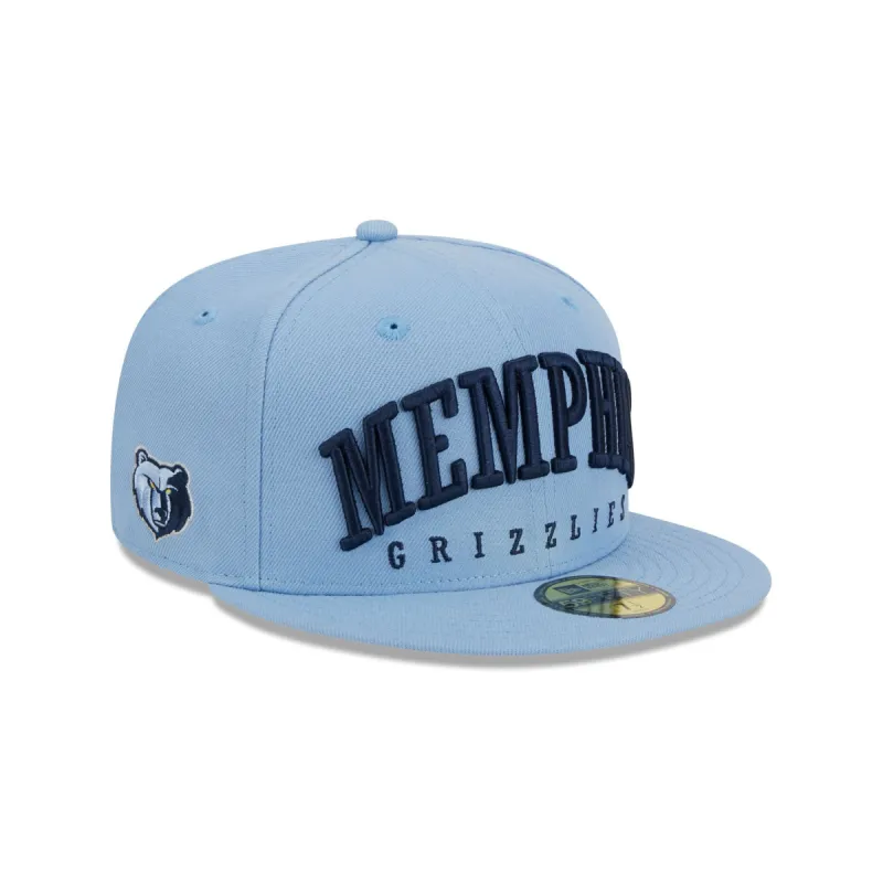 Memphis Grizzlies Sport Night Wordmark 59FIFTY Fitted Hat sold by New Era