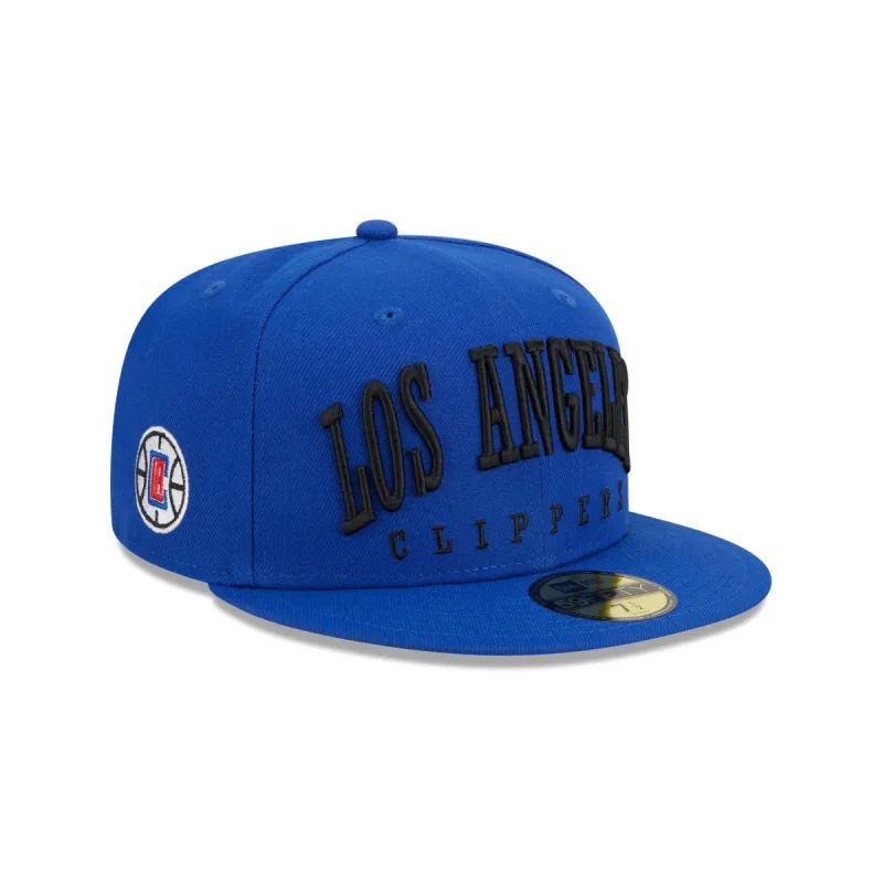 Los Angeles Clippers Sport Night Wordmark 59FIFTY Fitted Hat sold by New Era