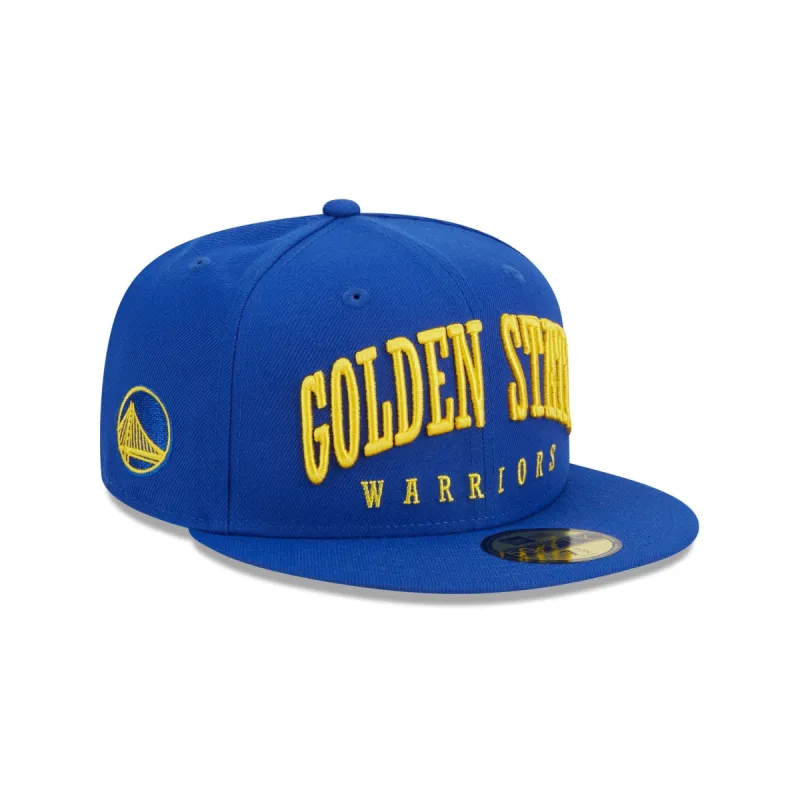 Golden State Warriors Sport Night Wordmark 59FIFTY Fitted Hat sold by New Era