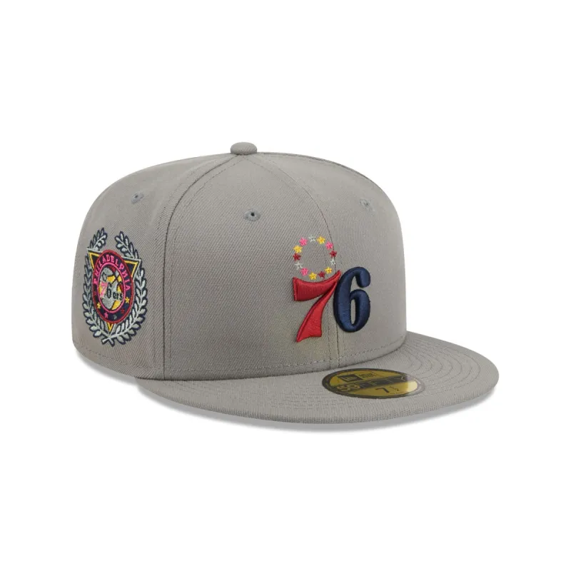 Philadelphia 76ers Color Pack Gray 59FIFTY Fitted Hat sold by New Era