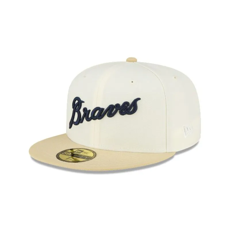 Just Caps Chrome Atlanta Braves 59FIFTY Fitted Hat sold by New Era
