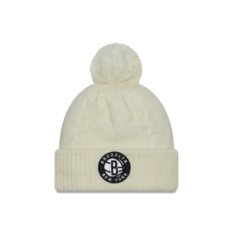 Brooklyn Nets Sport Night Women's Pom Knit Hat sold by New Era