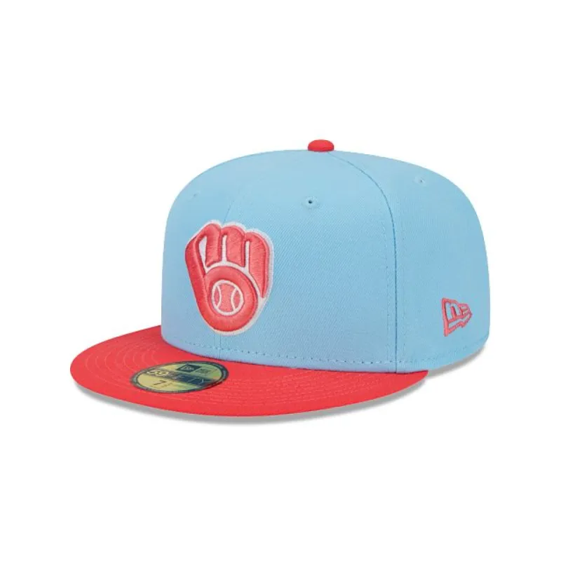 Milwaukee Brewers Color Pack Blue 59FIFTY Fitted Hat sold by New Era