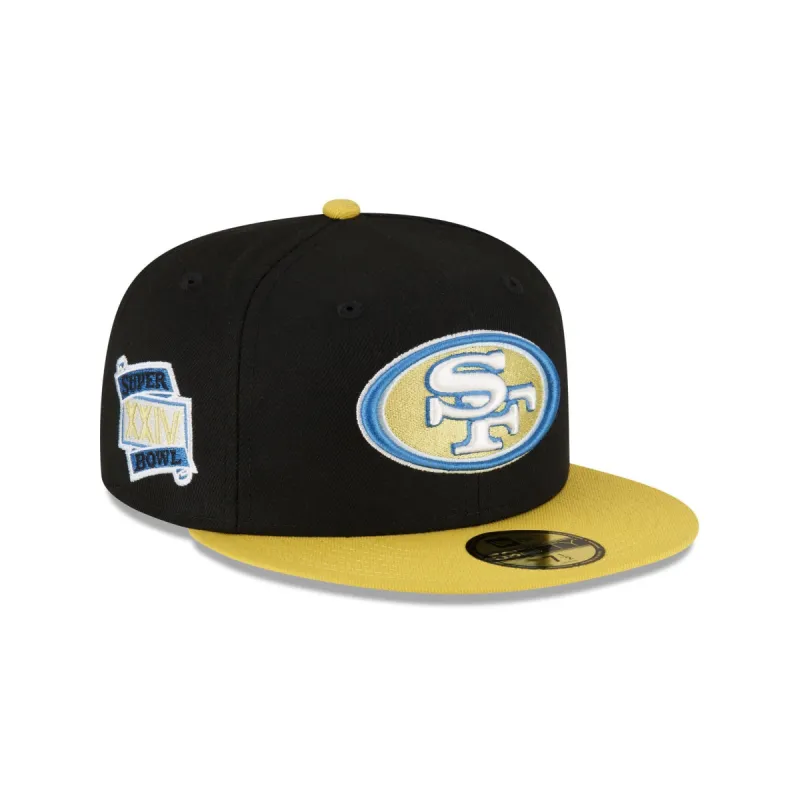 San Francisco 49ers Chartreuse Visor 59FIFTY Fitted Hat sold by New Era