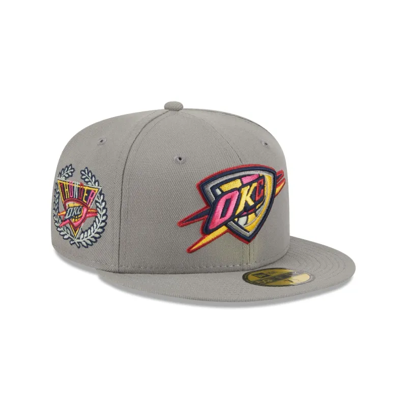 Oklahoma City Thunder Color Pack Gray 59FIFTY Fitted Hat sold by New Era
