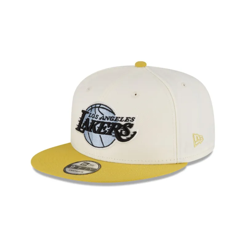 Los Angeles Lakers Chartreuse Chrome 9FIFTY Snapback Hat sold by New Era