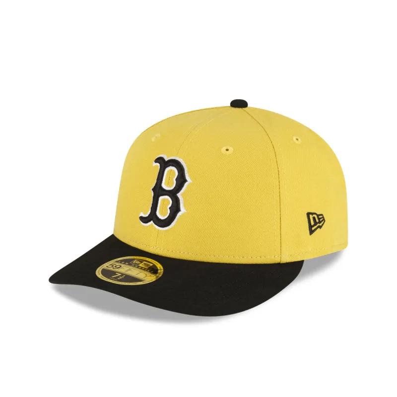 Boston Red Sox Chartreuse Crown Low Profile 59FIFTY Fitted Hat sold by New Era