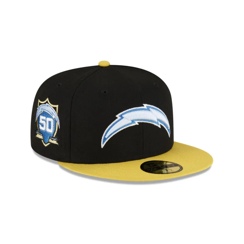 Los Angeles Chargers Chartreuse Visor 59FIFTY Fitted Hat sold by New Era