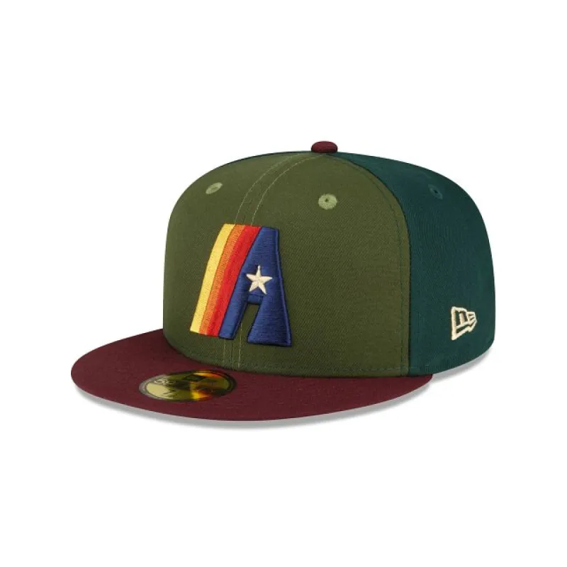 Just Caps Dark Green Houston Astros 59FIFTY Fitted Hat sold by New Era