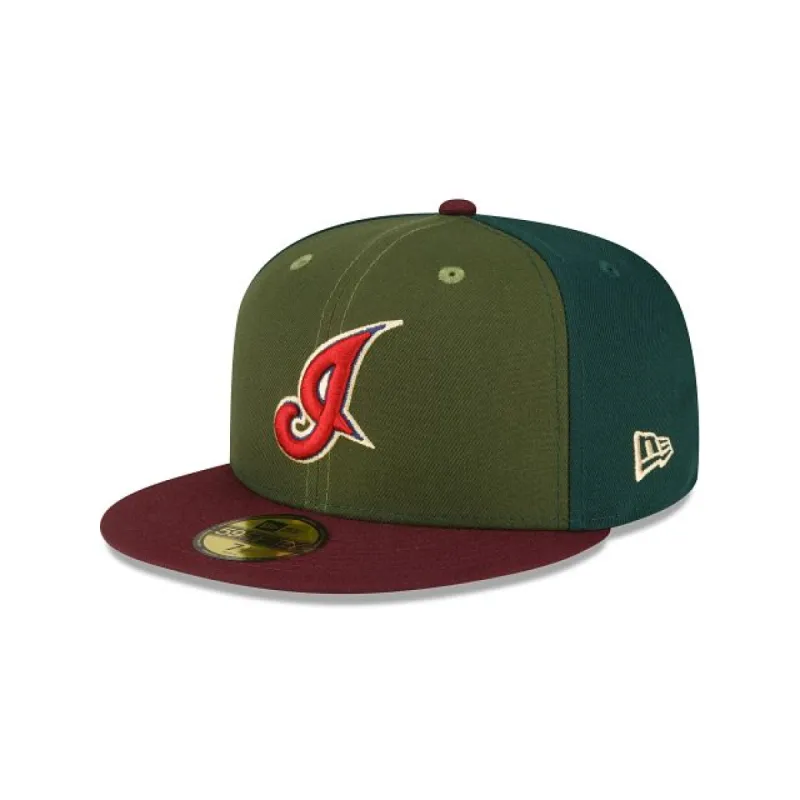 Just Caps Dark Green Cleveland Guardians Cooperstown 59FIFTY Fitted Hat sold by New Era