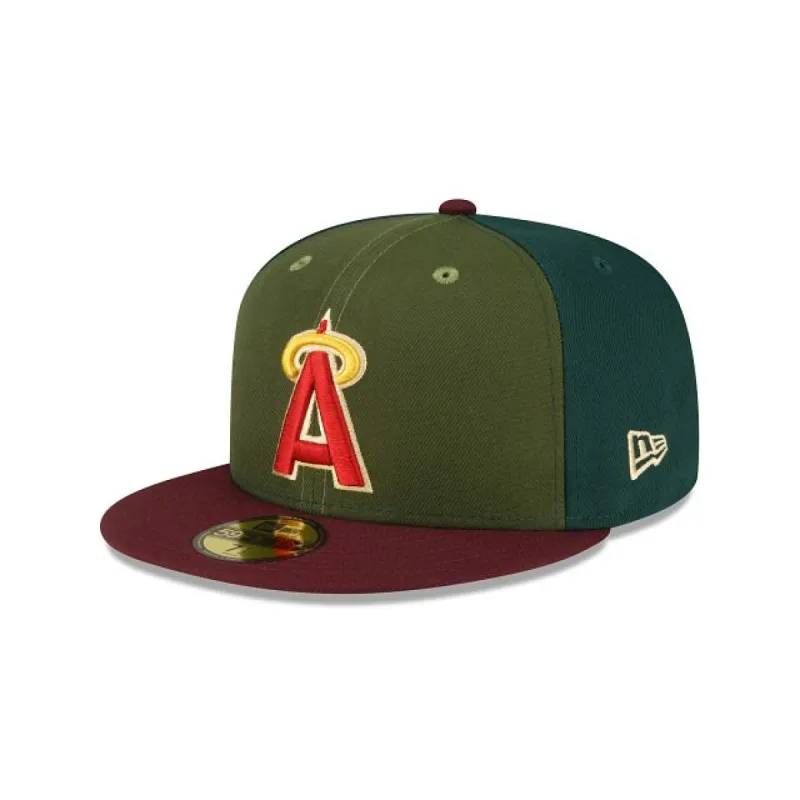 Just Caps Dark Green Los Angeles Angels 59FIFTY Fitted Hat sold by New Era