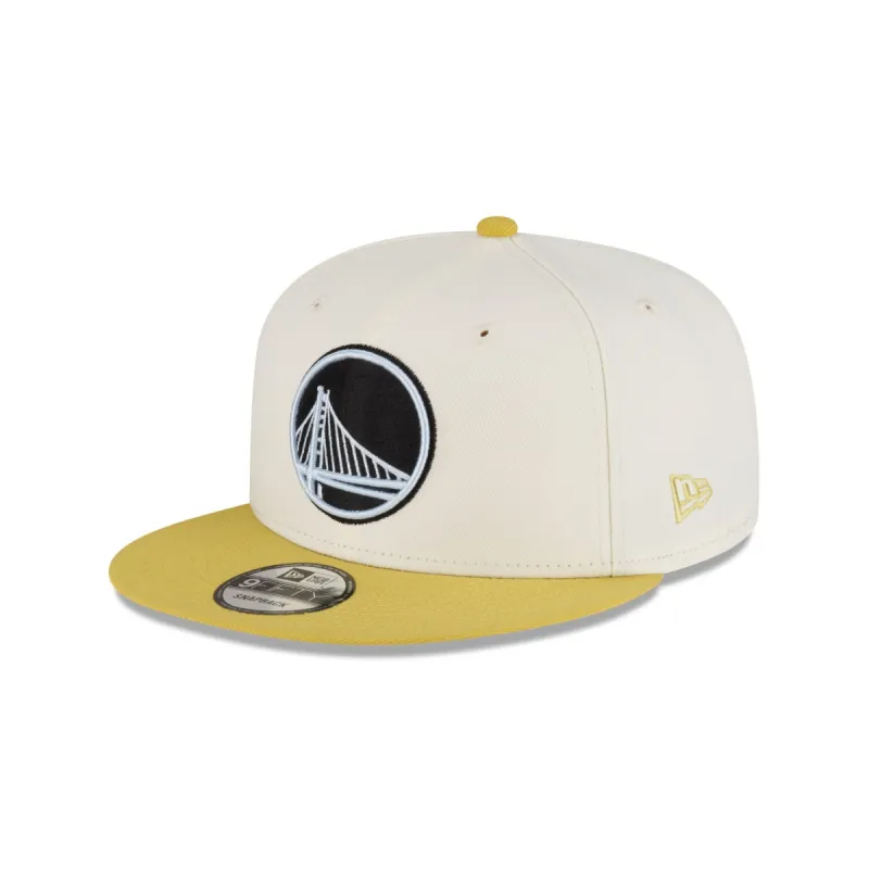 Golden State Warriors Chartreuse Chrome 9FIFTY Snapback Hat sold by New Era