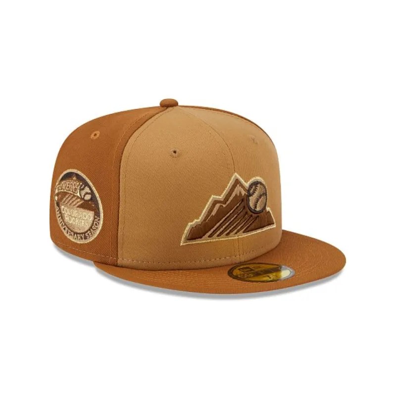 Colorado Rockies Tri-Tone Brown 59FIFTY Fitted Hat sold by New Era