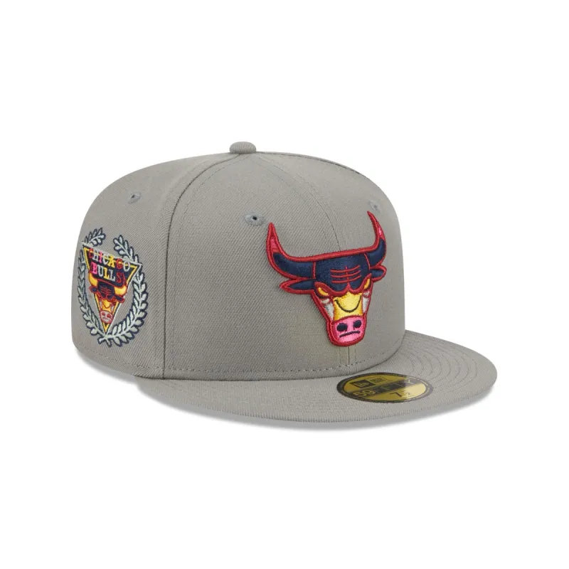 Chicago Bulls Color Pack Gray 59FIFTY Fitted Hat sold by New Era