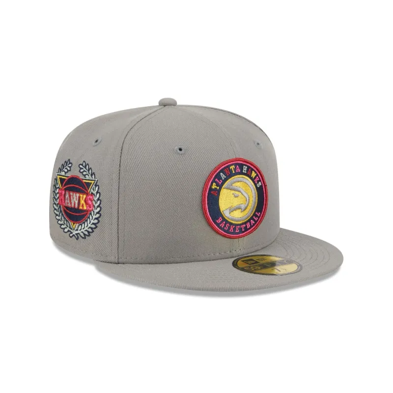 Atlanta Hawks Color Pack Gray 59FIFTY Fitted Hat sold by New Era
