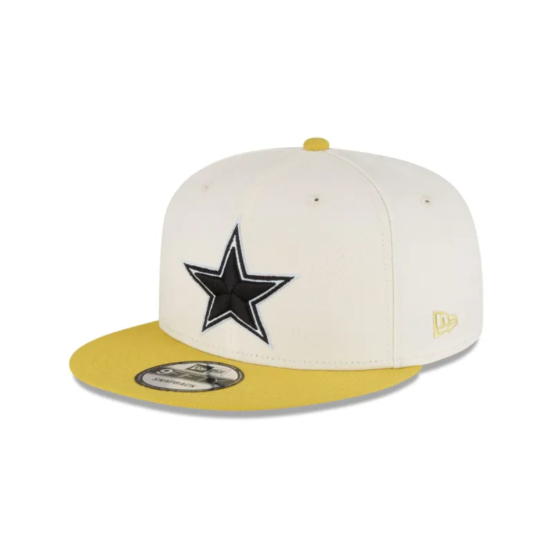 Dallas Cowboys Chartreuse Chrome 9FIFTY Snapback Hat sold by New Era