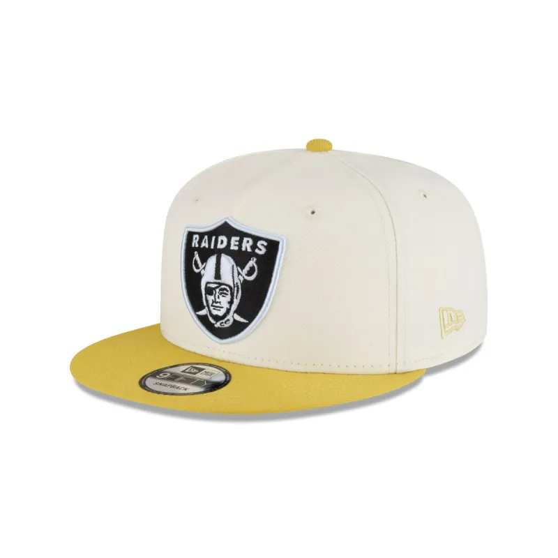 Las Vegas Raiders Chartreuse Chrome 9FIFTY Snapback Hat made by New Era