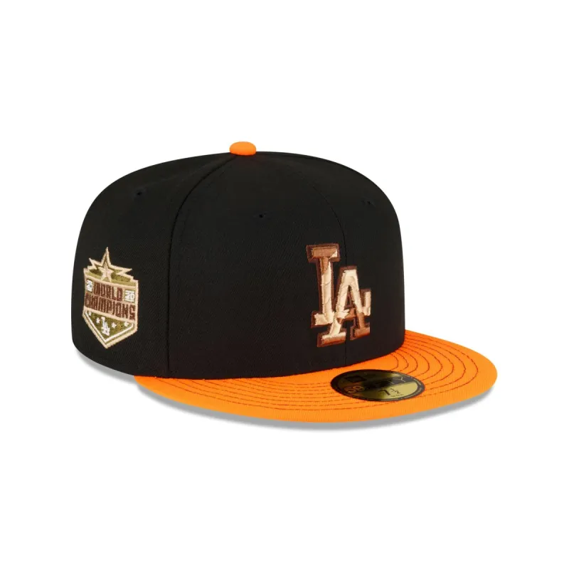Just Caps Orange Visor Los Angeles Dodgers 59FIFTY Fitted Hat sold by New Era