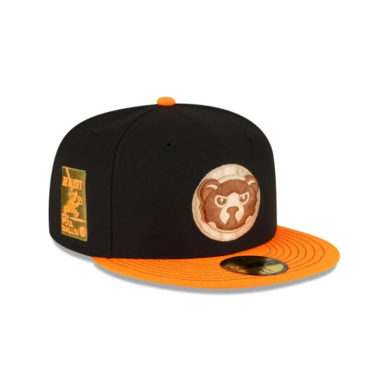Just Caps Orange Visor Chicago Cubs 59FIFTY Fitted Hat sold by New Era