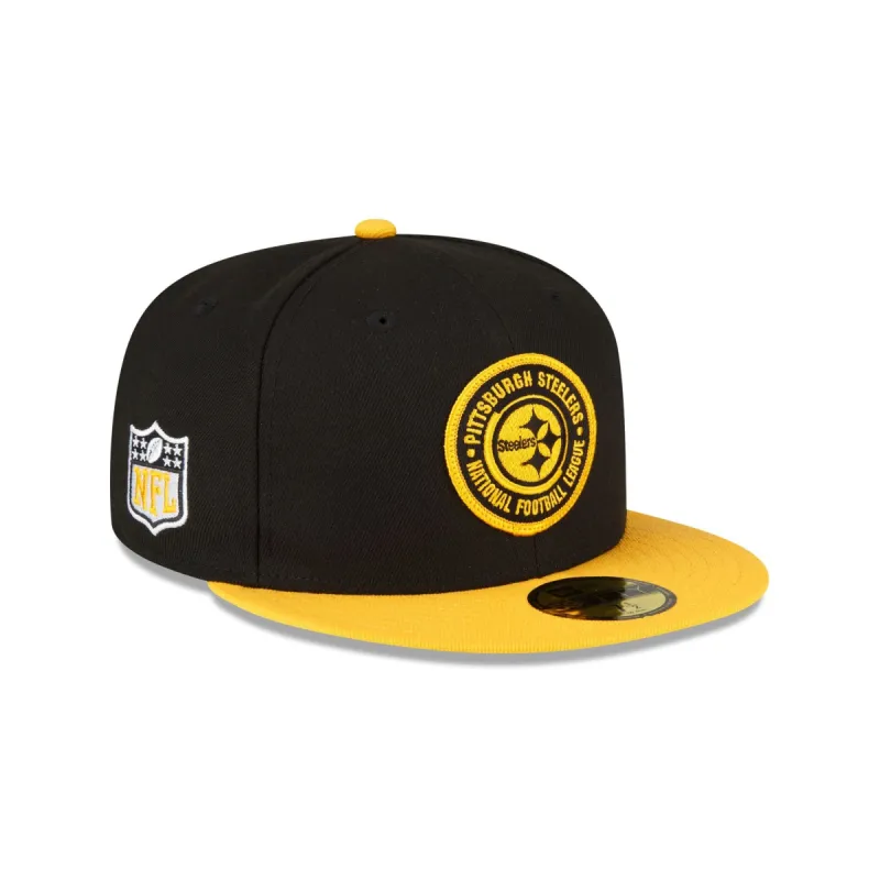 Pittsburgh Steelers 2023 Sideline Team Patch 59FIFTY Fitted Hat sold by New Era