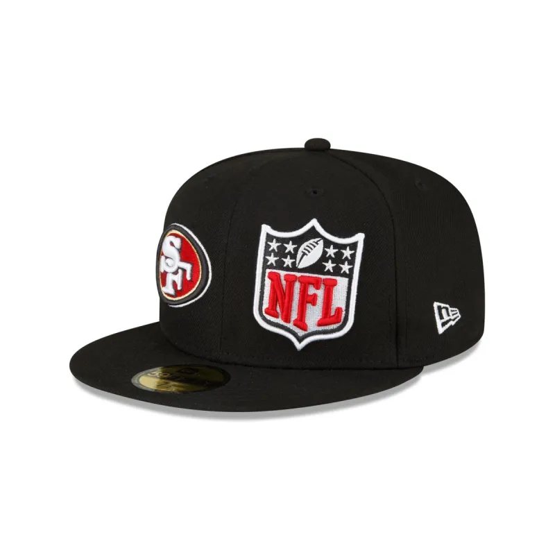 San Francisco 49ers 2023 Sideline Black 59FIFTY Fitted Hat sold by New Era