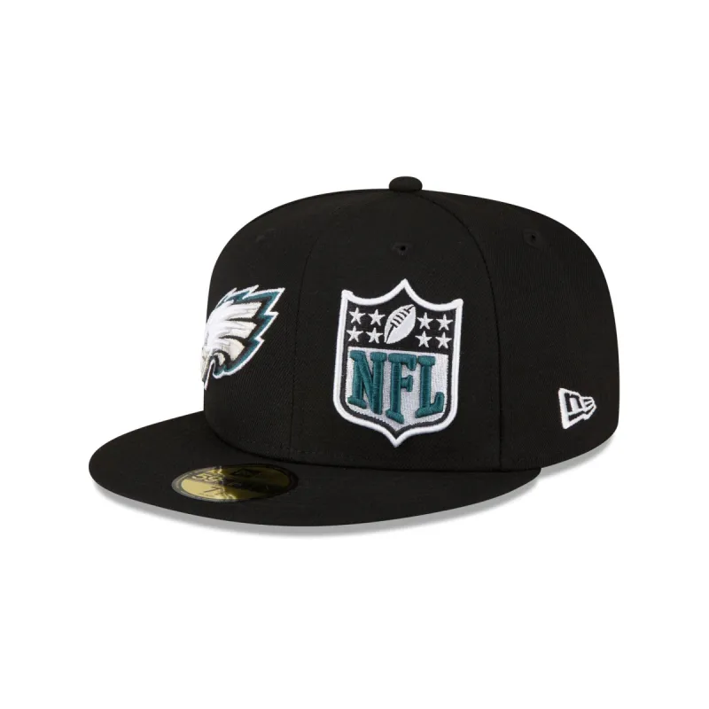 Philadelphia Eagles 2023 Sideline Black 59FIFTY Fitted Hat sold by New Era