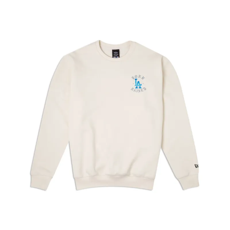 Born X Raised Los Angeles Dodgers White Crewneck sold by New Era