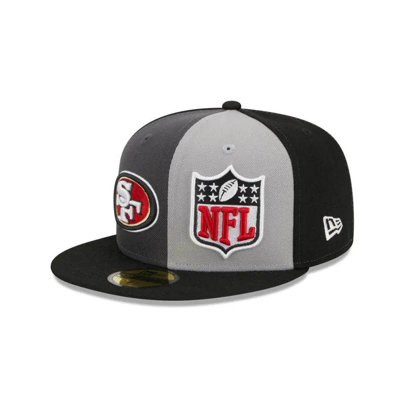 San Francisco 49ers 2023 Sideline Gray 59FIFTY Fitted Hat sold by New Era
