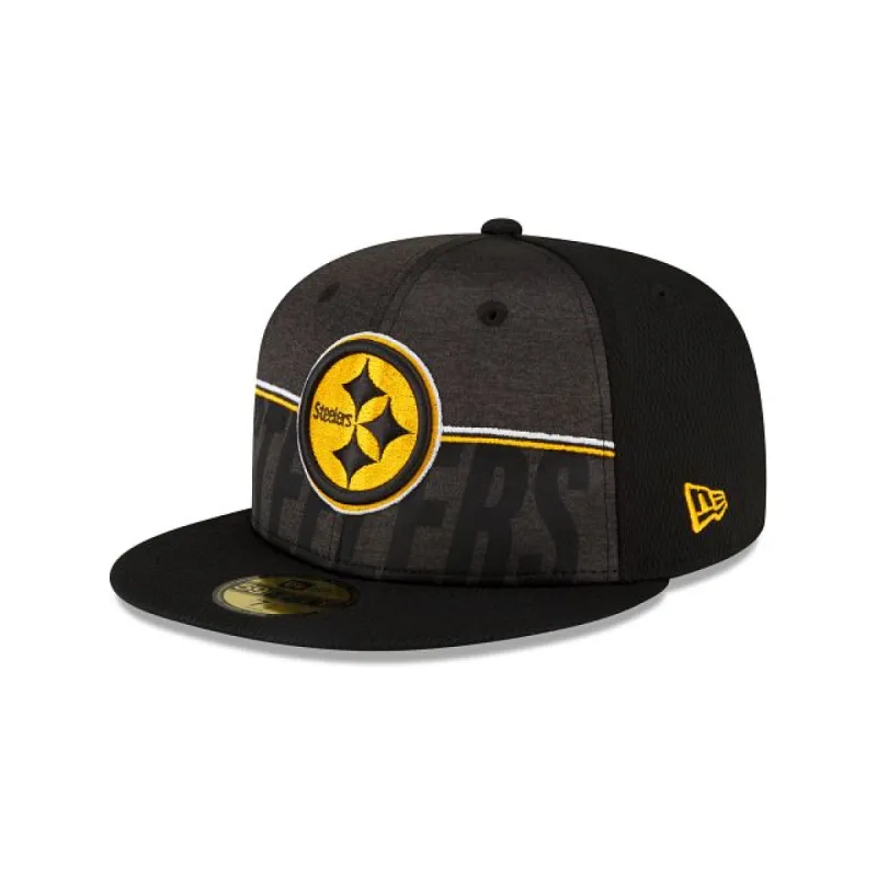 Pittsburgh Steelers 2023 Training Black 59FIFTY Fitted Hat sold by New Era