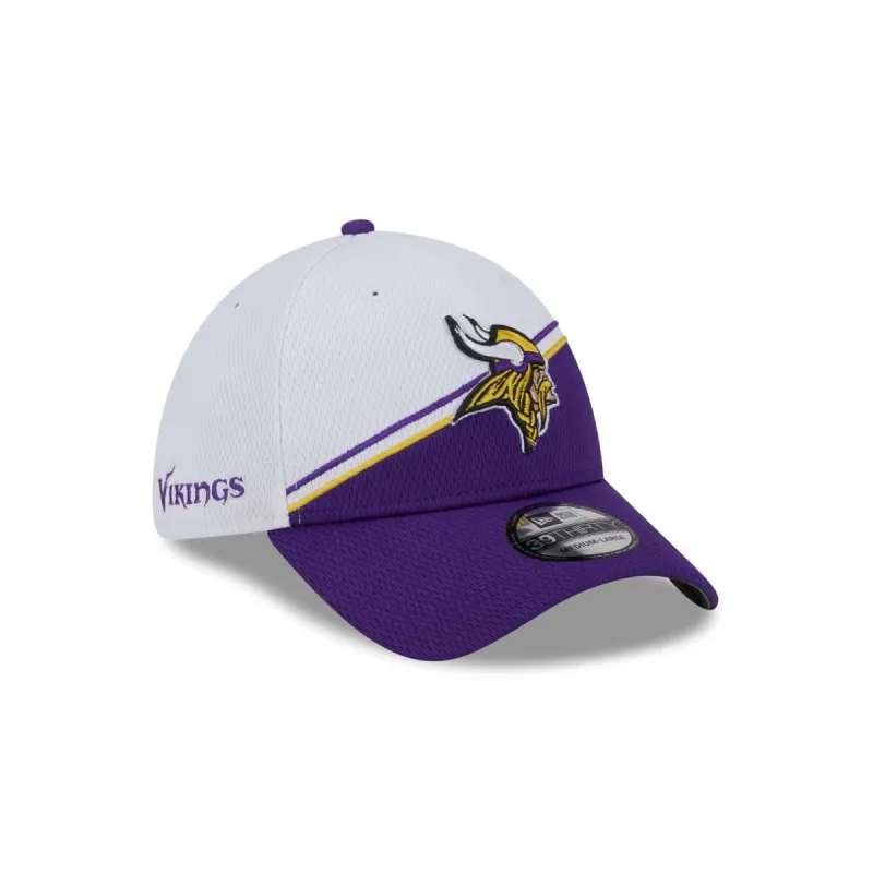 Minnesota Vikings 2023 Sideline White 39THIRTY Stretch Fit Hat sold by New Era