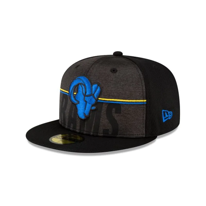 Los Angeles Rams 2023 Training Black 59FIFTY Fitted Hat sold by New Era