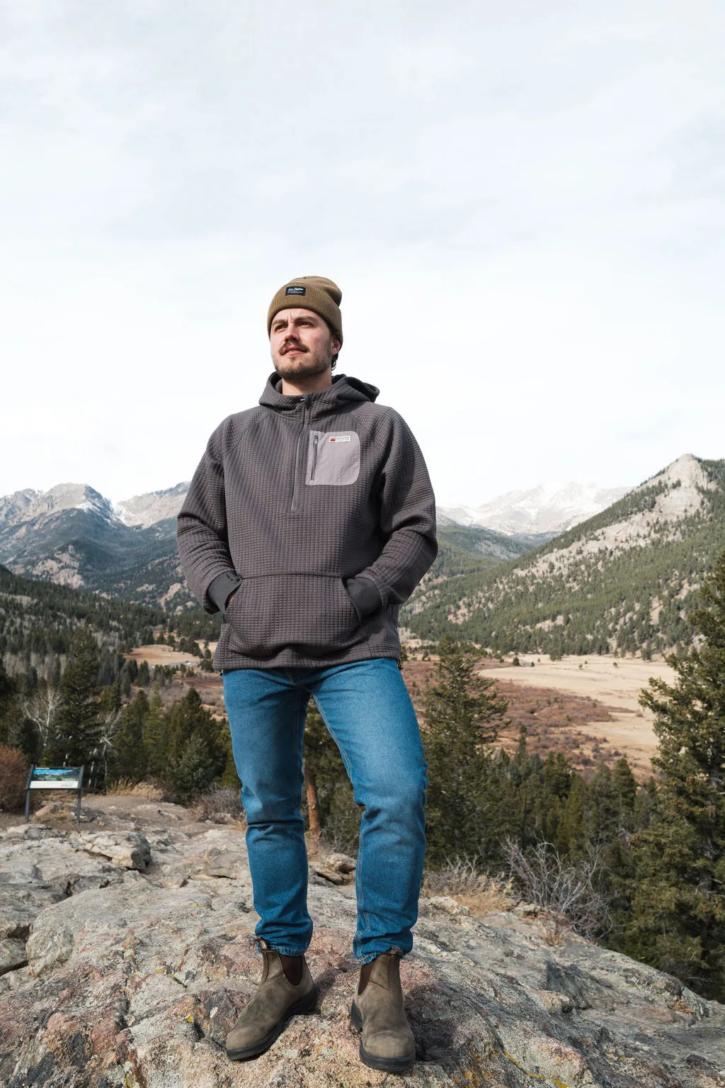 Men's Waffle Tech Hoodie (Carbon) sold by New Frontier product image thumbnail 2