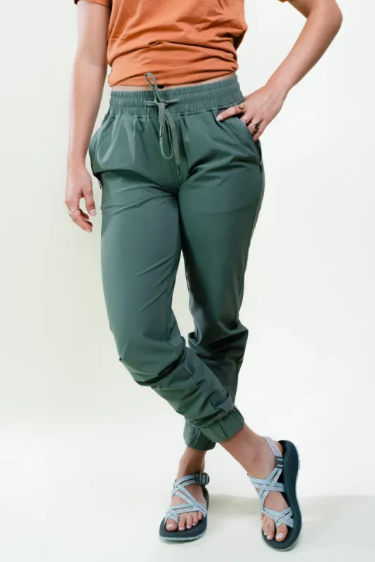 Women's Stretch Tech Jogger (Aloe) sold by New Frontier