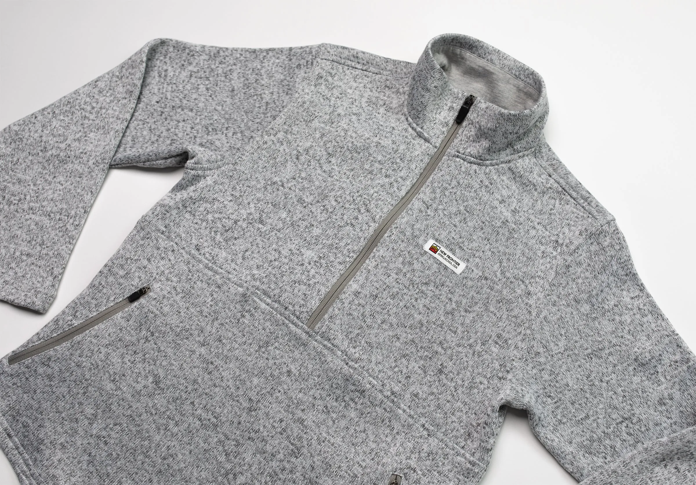 Women's Premium 1/4 Zip Pullover (Ash) sold by New Frontier product image thumbnail 4