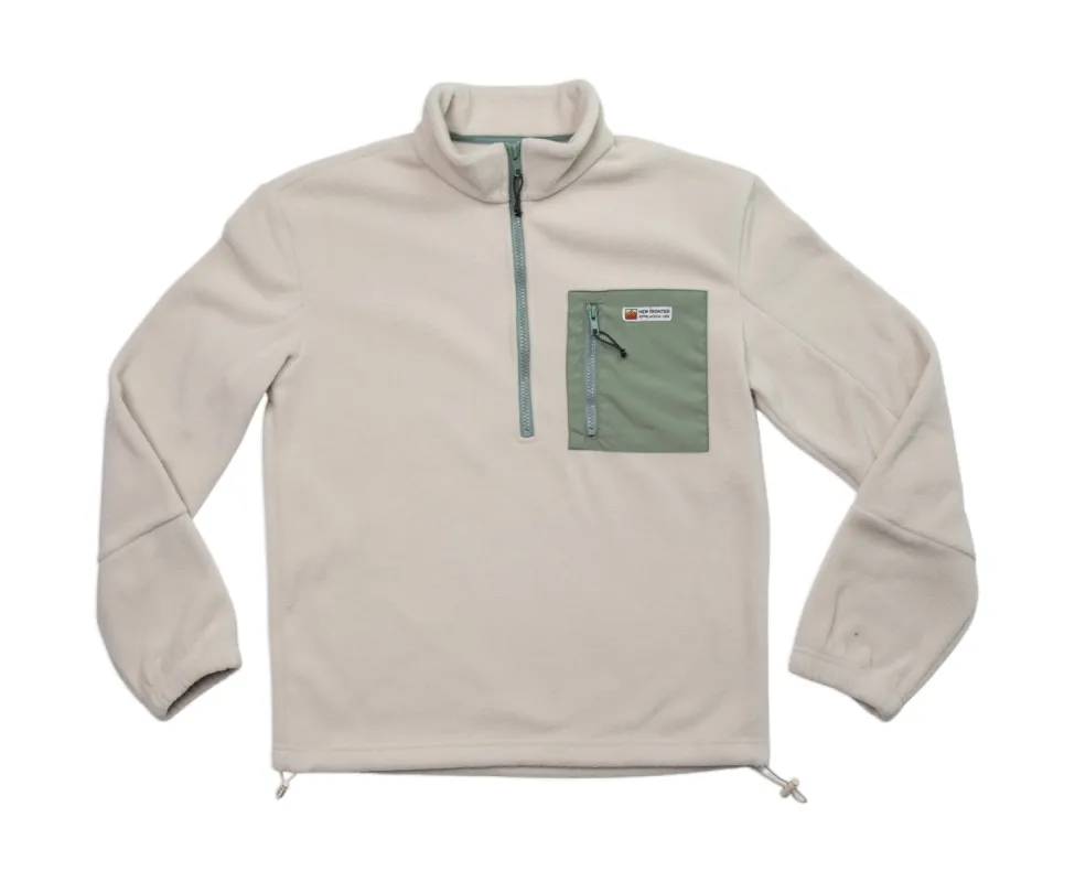 Women's Pullover - Deep Zip (Cream) sold by New Frontier