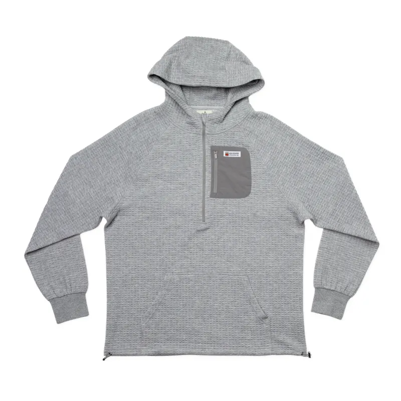 Men's Waffle Tech Hoodie (Ash) sold by New Frontier