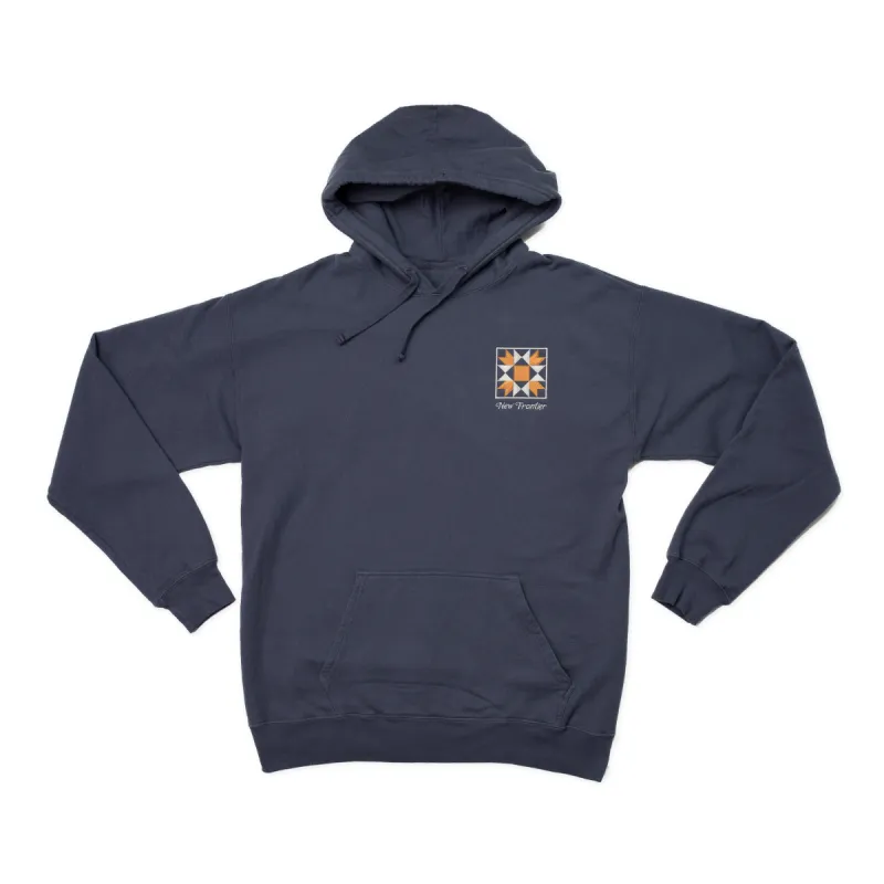 Quilt Patch Hoodie (River) sold by New Frontier