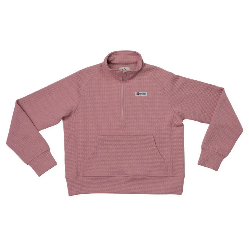 Women's Waffle 1/2 Zip (Carnation) sold by New Frontier