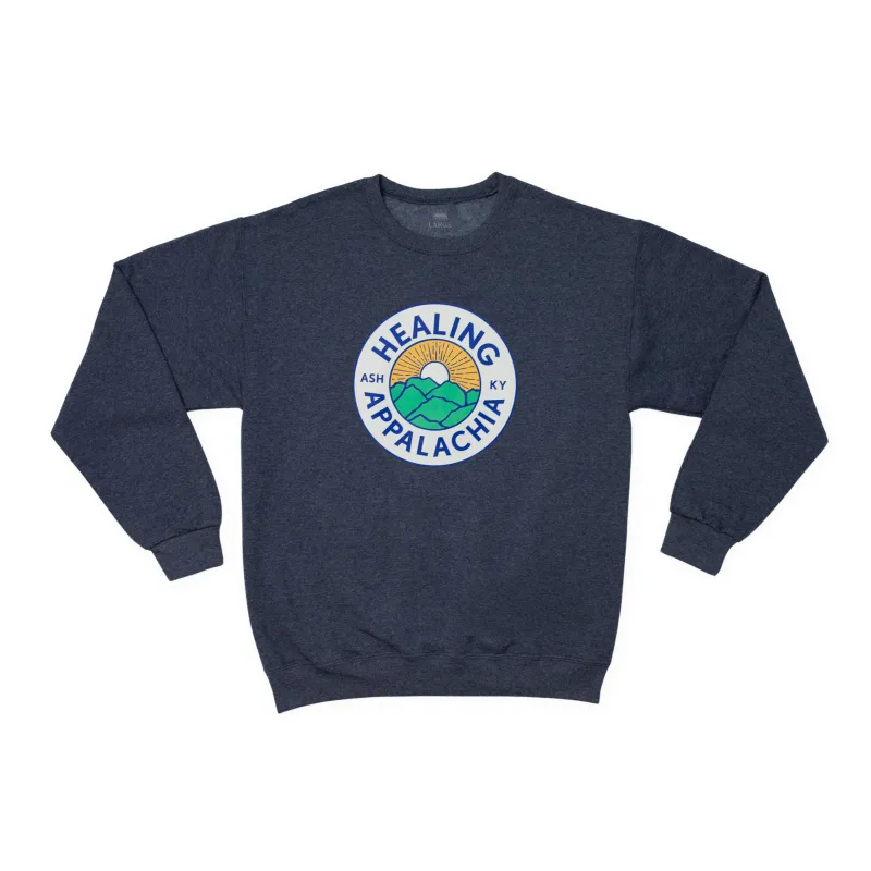 Healing Appalachia Badge Crew (Navy) sold by New Frontier