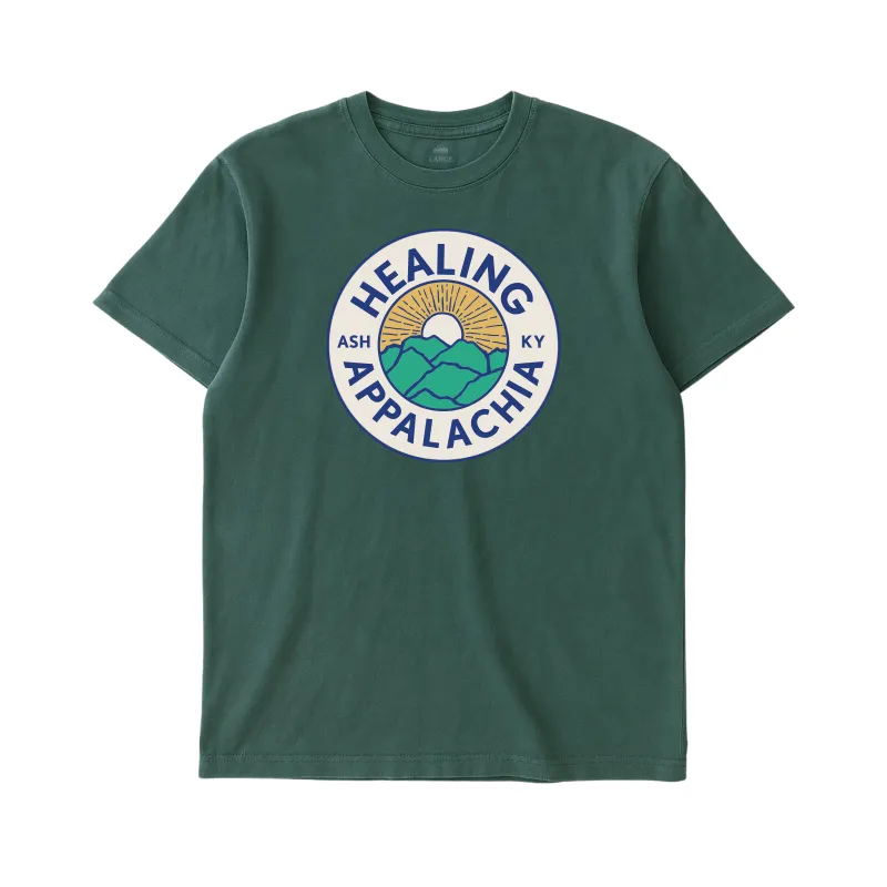 Healing Appalachia Badge Tee (Pine) sold by New Frontier