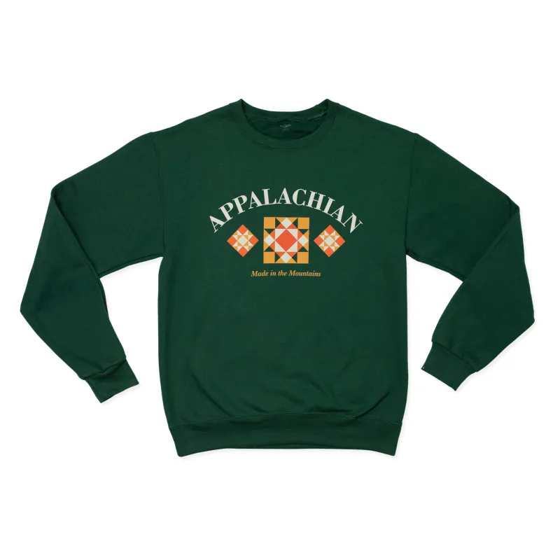 Appalachian Quilt Sweater (Forest) sold by New Frontier