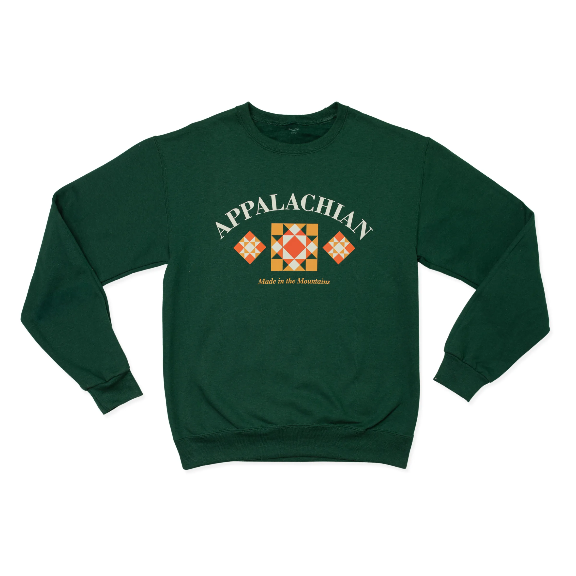 Appalachian Quilt Sweater (Forest) sold by New Frontier