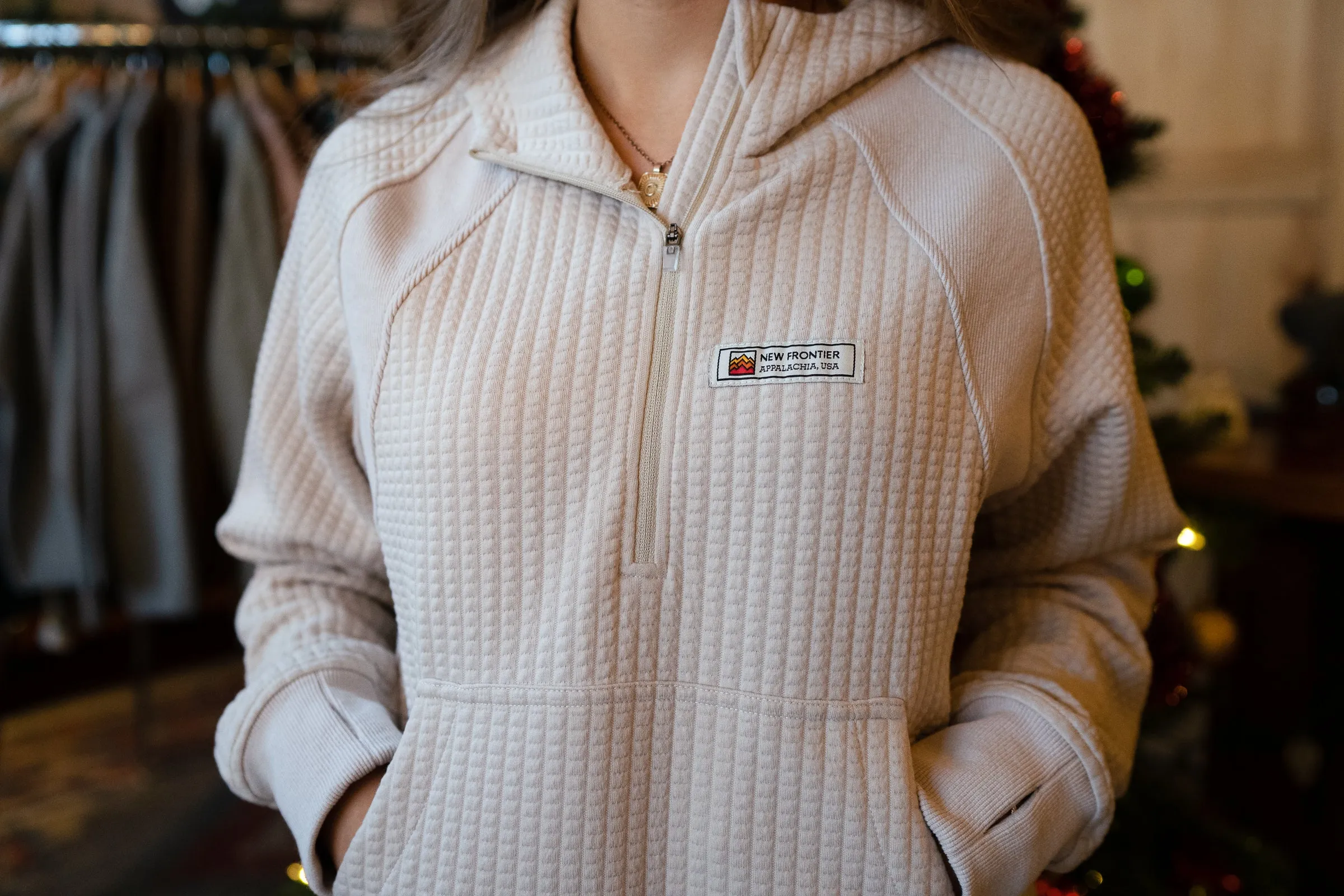 Women's Waffle Tech Hoodie (Stone) sold by New Frontier product image thumbnail 2