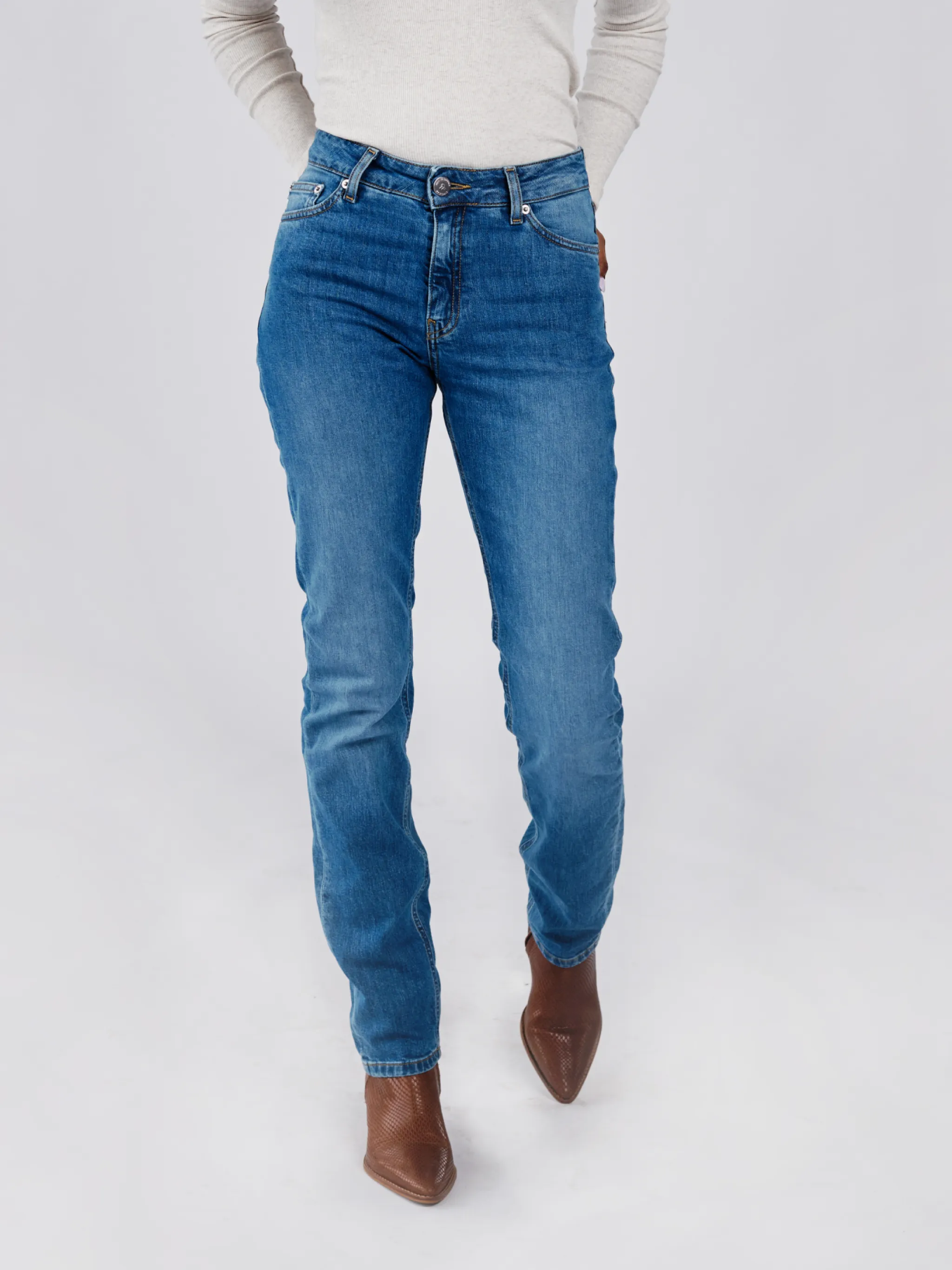 Women's Straight Recycled Jean - Authentic Blue sold by New Frontier