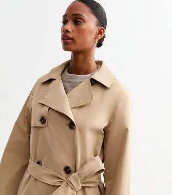 Stone Double Breasted Trench Coat sold by New Look product image thumbnail 2