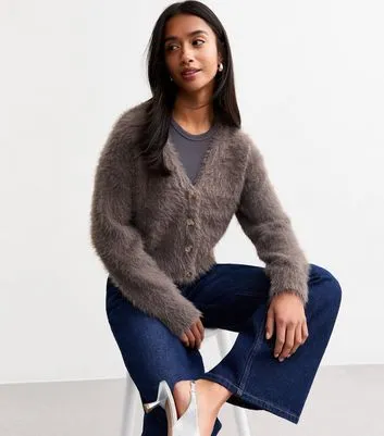 Petite Brown Fluffy Cardigan sold by New Look product image thumbnail 2